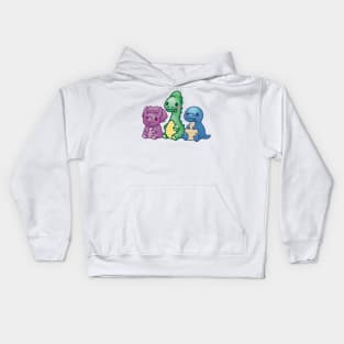 Dinosaur Collection blue purple green Kids Hoodie